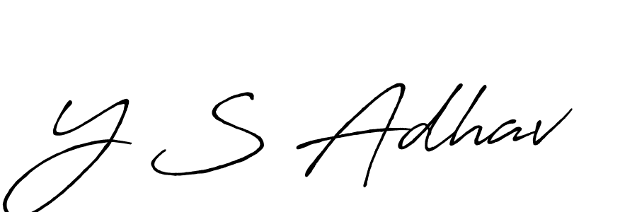 This is the best signature style for the Y S Adhav name. Also you like these signature font (Antro_Vectra_Bolder). Mix name signature. Y S Adhav signature style 7 images and pictures png