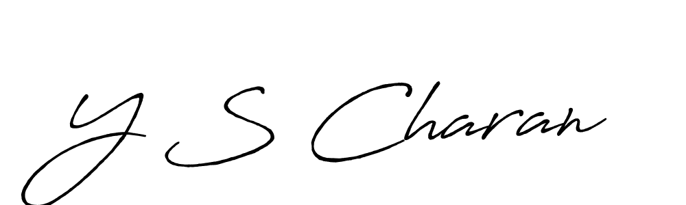 Create a beautiful signature design for name Y S Charan. With this signature (Antro_Vectra_Bolder) fonts, you can make a handwritten signature for free. Y S Charan signature style 7 images and pictures png
