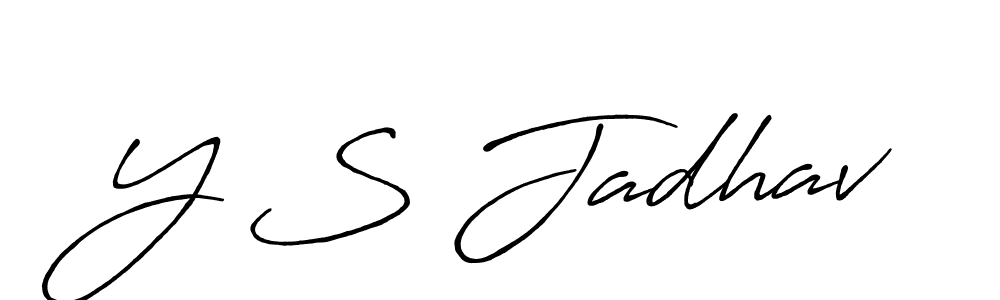 Create a beautiful signature design for name Y S Jadhav. With this signature (Antro_Vectra_Bolder) fonts, you can make a handwritten signature for free. Y S Jadhav signature style 7 images and pictures png