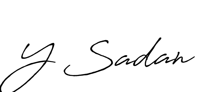 Make a beautiful signature design for name Y Sadan. With this signature (Antro_Vectra_Bolder) style, you can create a handwritten signature for free. Y Sadan signature style 7 images and pictures png