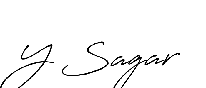 Design your own signature with our free online signature maker. With this signature software, you can create a handwritten (Antro_Vectra_Bolder) signature for name Y Sagar. Y Sagar signature style 7 images and pictures png