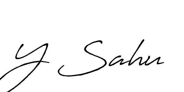 Make a beautiful signature design for name Y Sahu. Use this online signature maker to create a handwritten signature for free. Y Sahu signature style 7 images and pictures png