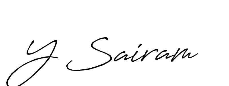 How to make Y Sairam signature? Antro_Vectra_Bolder is a professional autograph style. Create handwritten signature for Y Sairam name. Y Sairam signature style 7 images and pictures png