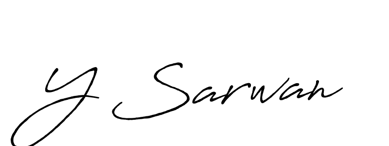 Make a beautiful signature design for name Y Sarwan. With this signature (Antro_Vectra_Bolder) style, you can create a handwritten signature for free. Y Sarwan signature style 7 images and pictures png