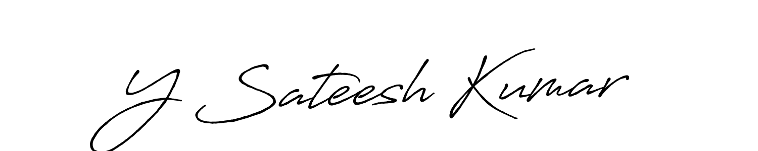 How to make Y Sateesh Kumar signature? Antro_Vectra_Bolder is a professional autograph style. Create handwritten signature for Y Sateesh Kumar name. Y Sateesh Kumar signature style 7 images and pictures png