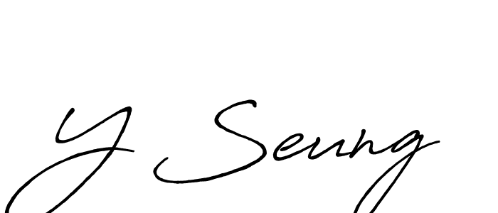Make a beautiful signature design for name Y Seung. With this signature (Antro_Vectra_Bolder) style, you can create a handwritten signature for free. Y Seung signature style 7 images and pictures png