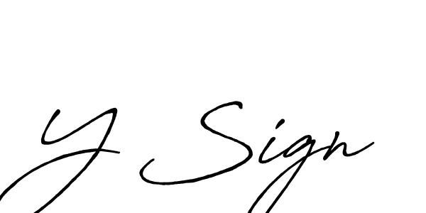 How to make Y Sign signature? Antro_Vectra_Bolder is a professional autograph style. Create handwritten signature for Y Sign name. Y Sign signature style 7 images and pictures png