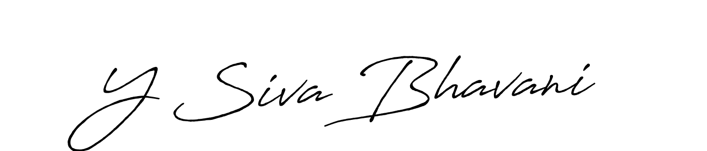 Create a beautiful signature design for name Y Siva Bhavani. With this signature (Antro_Vectra_Bolder) fonts, you can make a handwritten signature for free. Y Siva Bhavani signature style 7 images and pictures png