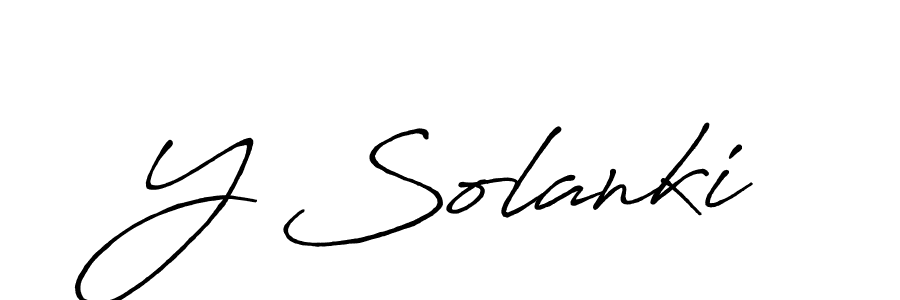 Y Solanki stylish signature style. Best Handwritten Sign (Antro_Vectra_Bolder) for my name. Handwritten Signature Collection Ideas for my name Y Solanki. Y Solanki signature style 7 images and pictures png