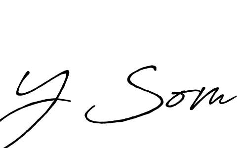 Use a signature maker to create a handwritten signature online. With this signature software, you can design (Antro_Vectra_Bolder) your own signature for name Y Som. Y Som signature style 7 images and pictures png