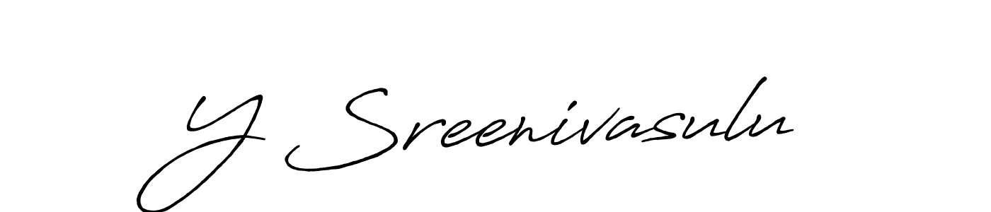 Design your own signature with our free online signature maker. With this signature software, you can create a handwritten (Antro_Vectra_Bolder) signature for name Y Sreenivasulu. Y Sreenivasulu signature style 7 images and pictures png