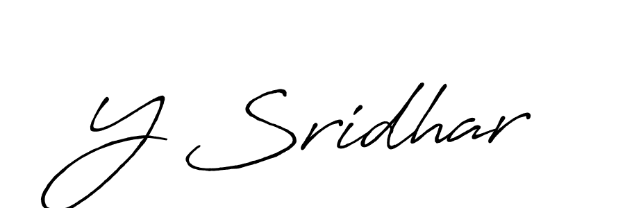 if you are searching for the best signature style for your name Y Sridhar. so please give up your signature search. here we have designed multiple signature styles  using Antro_Vectra_Bolder. Y Sridhar signature style 7 images and pictures png