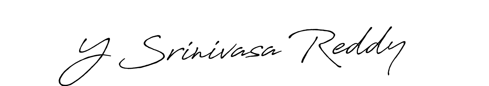 Create a beautiful signature design for name Y Srinivasa Reddy. With this signature (Antro_Vectra_Bolder) fonts, you can make a handwritten signature for free. Y Srinivasa Reddy signature style 7 images and pictures png