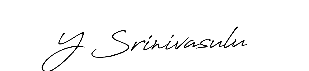 You should practise on your own different ways (Antro_Vectra_Bolder) to write your name (Y Srinivasulu) in signature. don't let someone else do it for you. Y Srinivasulu signature style 7 images and pictures png