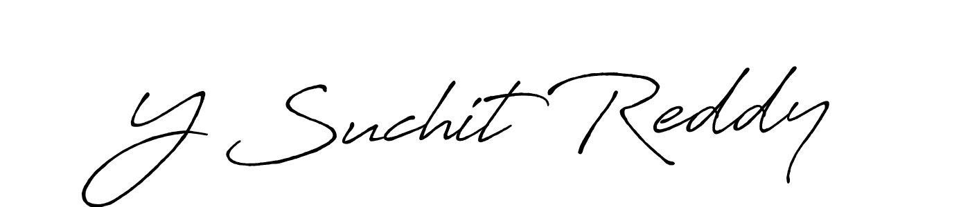 Also we have Y Suchit Reddy name is the best signature style. Create professional handwritten signature collection using Antro_Vectra_Bolder autograph style. Y Suchit Reddy signature style 7 images and pictures png