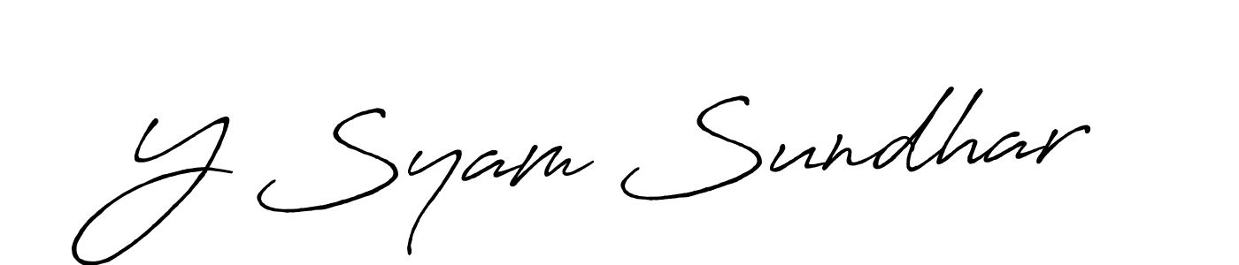 Antro_Vectra_Bolder is a professional signature style that is perfect for those who want to add a touch of class to their signature. It is also a great choice for those who want to make their signature more unique. Get Y Syam Sundhar name to fancy signature for free. Y Syam Sundhar signature style 7 images and pictures png