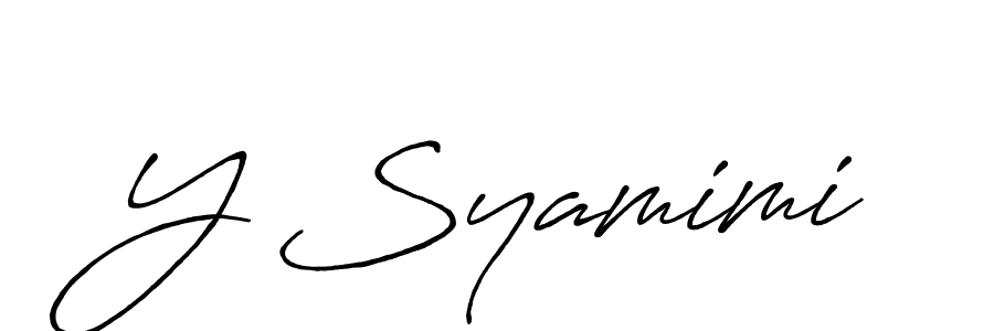 Design your own signature with our free online signature maker. With this signature software, you can create a handwritten (Antro_Vectra_Bolder) signature for name Y Syamimi. Y Syamimi signature style 7 images and pictures png