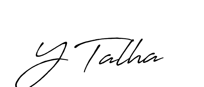 How to make Y Talha name signature. Use Antro_Vectra_Bolder style for creating short signs online. This is the latest handwritten sign. Y Talha signature style 7 images and pictures png