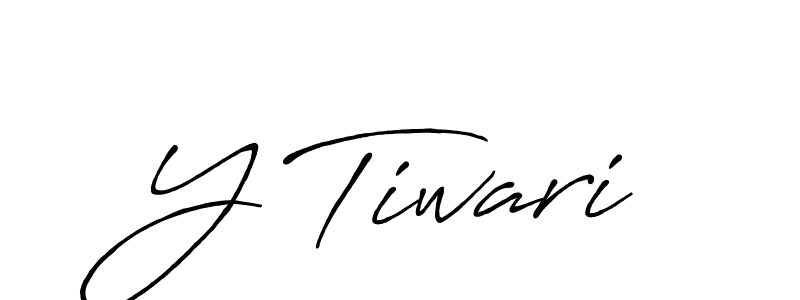 Make a beautiful signature design for name Y Tiwari. With this signature (Antro_Vectra_Bolder) style, you can create a handwritten signature for free. Y Tiwari signature style 7 images and pictures png
