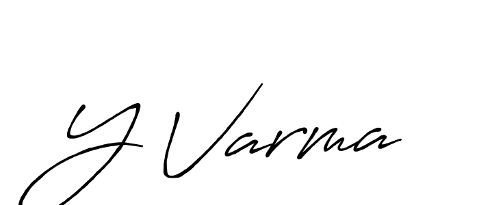 Create a beautiful signature design for name Y Varma. With this signature (Antro_Vectra_Bolder) fonts, you can make a handwritten signature for free. Y Varma signature style 7 images and pictures png