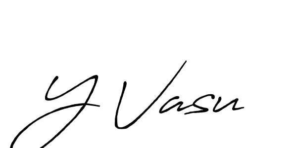 Also we have Y Vasu name is the best signature style. Create professional handwritten signature collection using Antro_Vectra_Bolder autograph style. Y Vasu signature style 7 images and pictures png