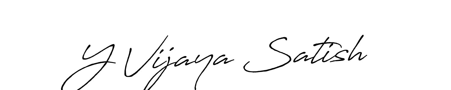How to make Y Vijaya Satish signature? Antro_Vectra_Bolder is a professional autograph style. Create handwritten signature for Y Vijaya Satish name. Y Vijaya Satish signature style 7 images and pictures png