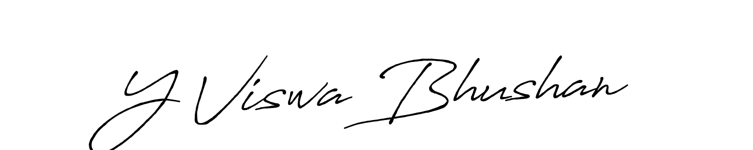 It looks lik you need a new signature style for name Y Viswa Bhushan. Design unique handwritten (Antro_Vectra_Bolder) signature with our free signature maker in just a few clicks. Y Viswa Bhushan signature style 7 images and pictures png