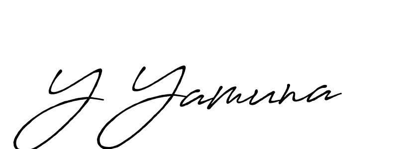 Also we have Y Yamuna name is the best signature style. Create professional handwritten signature collection using Antro_Vectra_Bolder autograph style. Y Yamuna signature style 7 images and pictures png