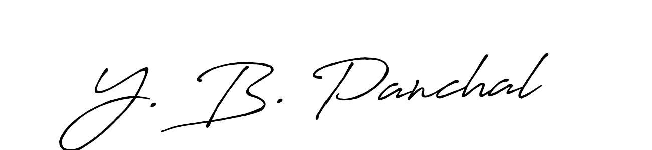 Create a beautiful signature design for name Y. B. Panchal. With this signature (Antro_Vectra_Bolder) fonts, you can make a handwritten signature for free. Y. B. Panchal signature style 7 images and pictures png