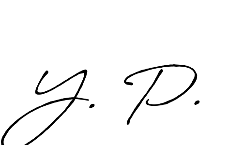 How to make Y. P. signature? Antro_Vectra_Bolder is a professional autograph style. Create handwritten signature for Y. P. name. Y. P. signature style 7 images and pictures png