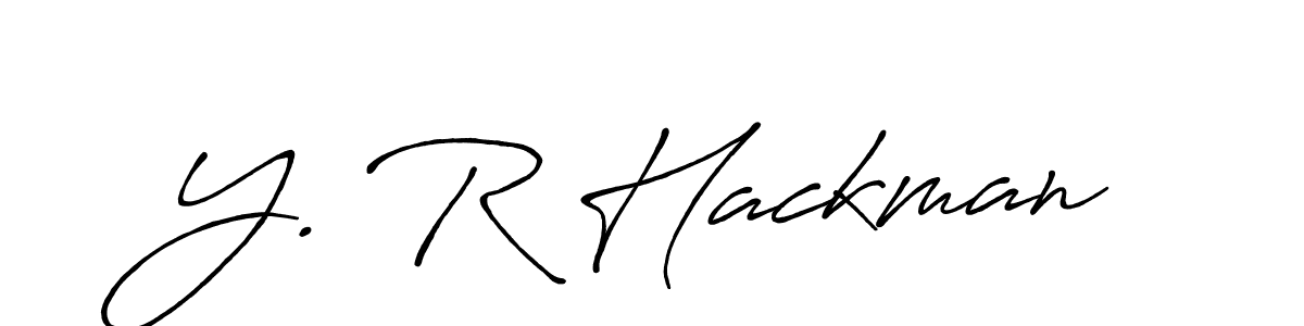 Y. R Hackman stylish signature style. Best Handwritten Sign (Antro_Vectra_Bolder) for my name. Handwritten Signature Collection Ideas for my name Y. R Hackman. Y. R Hackman signature style 7 images and pictures png