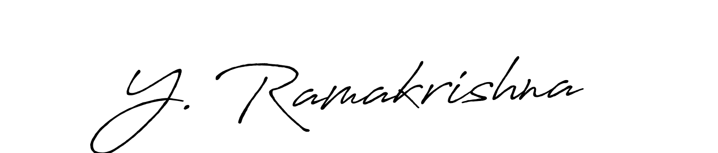 The best way (Antro_Vectra_Bolder) to make a short signature is to pick only two or three words in your name. The name Y. Ramakrishna include a total of six letters. For converting this name. Y. Ramakrishna signature style 7 images and pictures png