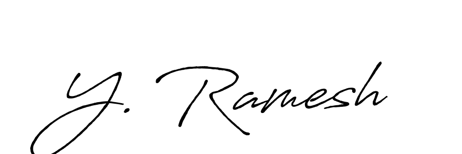 Make a beautiful signature design for name Y. Ramesh. With this signature (Antro_Vectra_Bolder) style, you can create a handwritten signature for free. Y. Ramesh signature style 7 images and pictures png