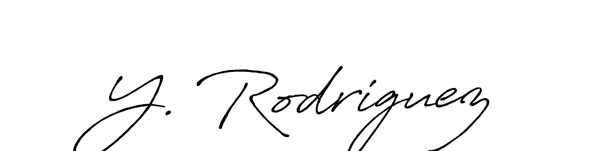 Make a beautiful signature design for name Y. Rodriguez. With this signature (Antro_Vectra_Bolder) style, you can create a handwritten signature for free. Y. Rodriguez signature style 7 images and pictures png