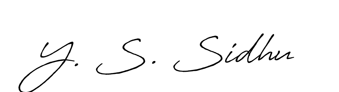 Y. S. Sidhu stylish signature style. Best Handwritten Sign (Antro_Vectra_Bolder) for my name. Handwritten Signature Collection Ideas for my name Y. S. Sidhu. Y. S. Sidhu signature style 7 images and pictures png