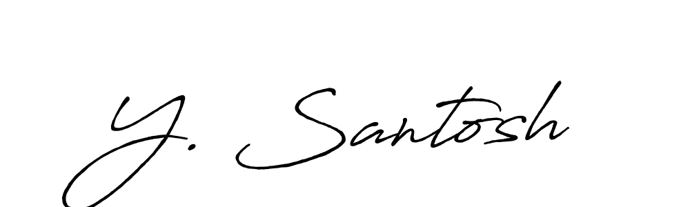 Similarly Antro_Vectra_Bolder is the best handwritten signature design. Signature creator online .You can use it as an online autograph creator for name Y. Santosh. Y. Santosh signature style 7 images and pictures png