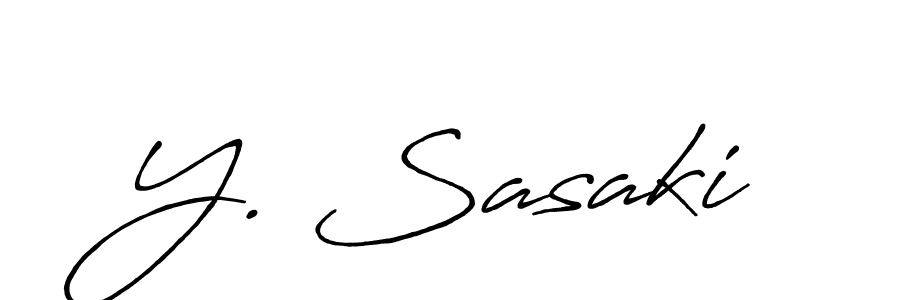 How to make Y. Sasaki name signature. Use Antro_Vectra_Bolder style for creating short signs online. This is the latest handwritten sign. Y. Sasaki signature style 7 images and pictures png