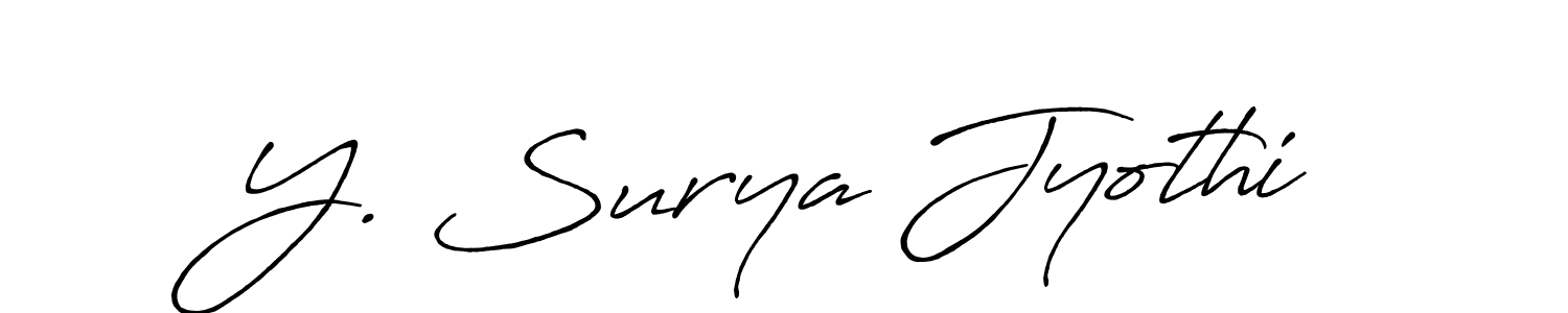 You should practise on your own different ways (Antro_Vectra_Bolder) to write your name (Y. Surya Jyothi) in signature. don't let someone else do it for you. Y. Surya Jyothi signature style 7 images and pictures png