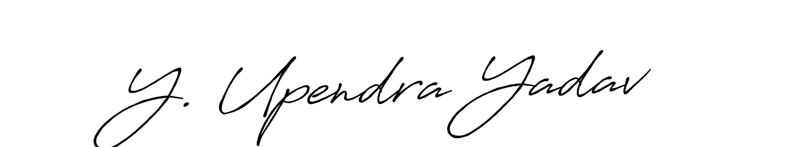 Make a beautiful signature design for name Y. Upendra Yadav. With this signature (Antro_Vectra_Bolder) style, you can create a handwritten signature for free. Y. Upendra Yadav signature style 7 images and pictures png