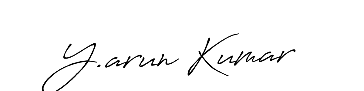 How to Draw Y.arun Kumar signature style? Antro_Vectra_Bolder is a latest design signature styles for name Y.arun Kumar. Y.arun Kumar signature style 7 images and pictures png