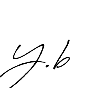 Design your own signature with our free online signature maker. With this signature software, you can create a handwritten (Antro_Vectra_Bolder) signature for name Y.b. Y.b signature style 7 images and pictures png