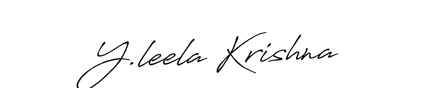 Y.leela Krishna stylish signature style. Best Handwritten Sign (Antro_Vectra_Bolder) for my name. Handwritten Signature Collection Ideas for my name Y.leela Krishna. Y.leela Krishna signature style 7 images and pictures png