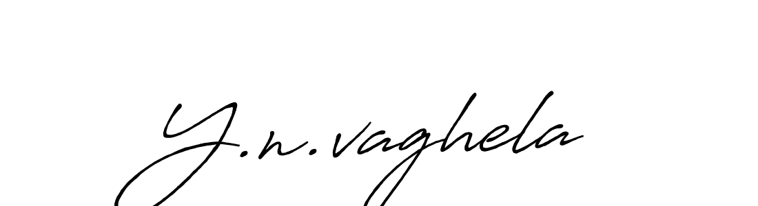 Make a beautiful signature design for name Y.n.vaghela. With this signature (Antro_Vectra_Bolder) style, you can create a handwritten signature for free. Y.n.vaghela signature style 7 images and pictures png