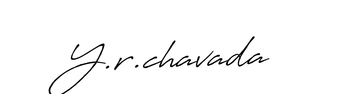 Y.r.chavada stylish signature style. Best Handwritten Sign (Antro_Vectra_Bolder) for my name. Handwritten Signature Collection Ideas for my name Y.r.chavada. Y.r.chavada signature style 7 images and pictures png