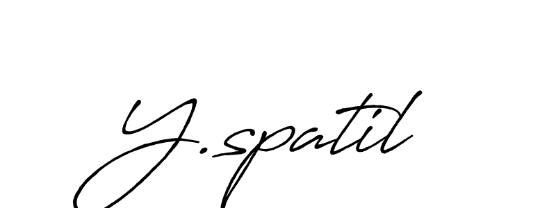 Y.spatil stylish signature style. Best Handwritten Sign (Antro_Vectra_Bolder) for my name. Handwritten Signature Collection Ideas for my name Y.spatil. Y.spatil signature style 7 images and pictures png