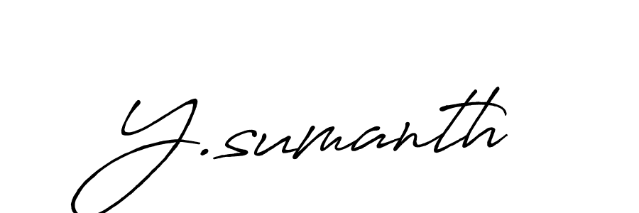 Also we have Y.sumanth name is the best signature style. Create professional handwritten signature collection using Antro_Vectra_Bolder autograph style. Y.sumanth signature style 7 images and pictures png