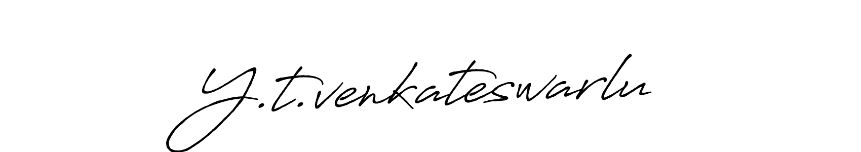 Create a beautiful signature design for name Y.t.venkateswarlu. With this signature (Antro_Vectra_Bolder) fonts, you can make a handwritten signature for free. Y.t.venkateswarlu signature style 7 images and pictures png