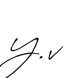 You should practise on your own different ways (Antro_Vectra_Bolder) to write your name (Y.v) in signature. don't let someone else do it for you. Y.v signature style 7 images and pictures png