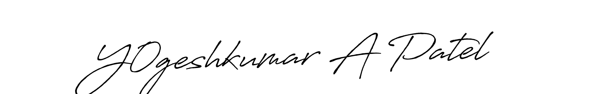 Make a beautiful signature design for name Y0geshkumar A Patel. With this signature (Antro_Vectra_Bolder) style, you can create a handwritten signature for free. Y0geshkumar A Patel signature style 7 images and pictures png