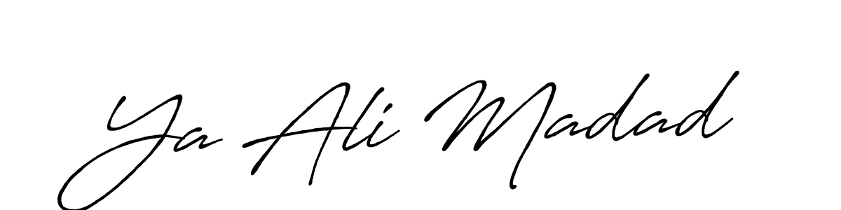 Antro_Vectra_Bolder is a professional signature style that is perfect for those who want to add a touch of class to their signature. It is also a great choice for those who want to make their signature more unique. Get Ya Ali Madad name to fancy signature for free. Ya Ali Madad signature style 7 images and pictures png